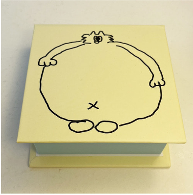 Aeiou Peter Memo Book Wide Body Post-it (Paper Blue)