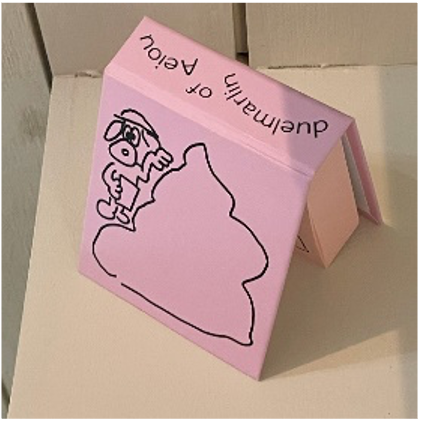 Aeiou Ding Ding Memo Book Pink Poop Post-it