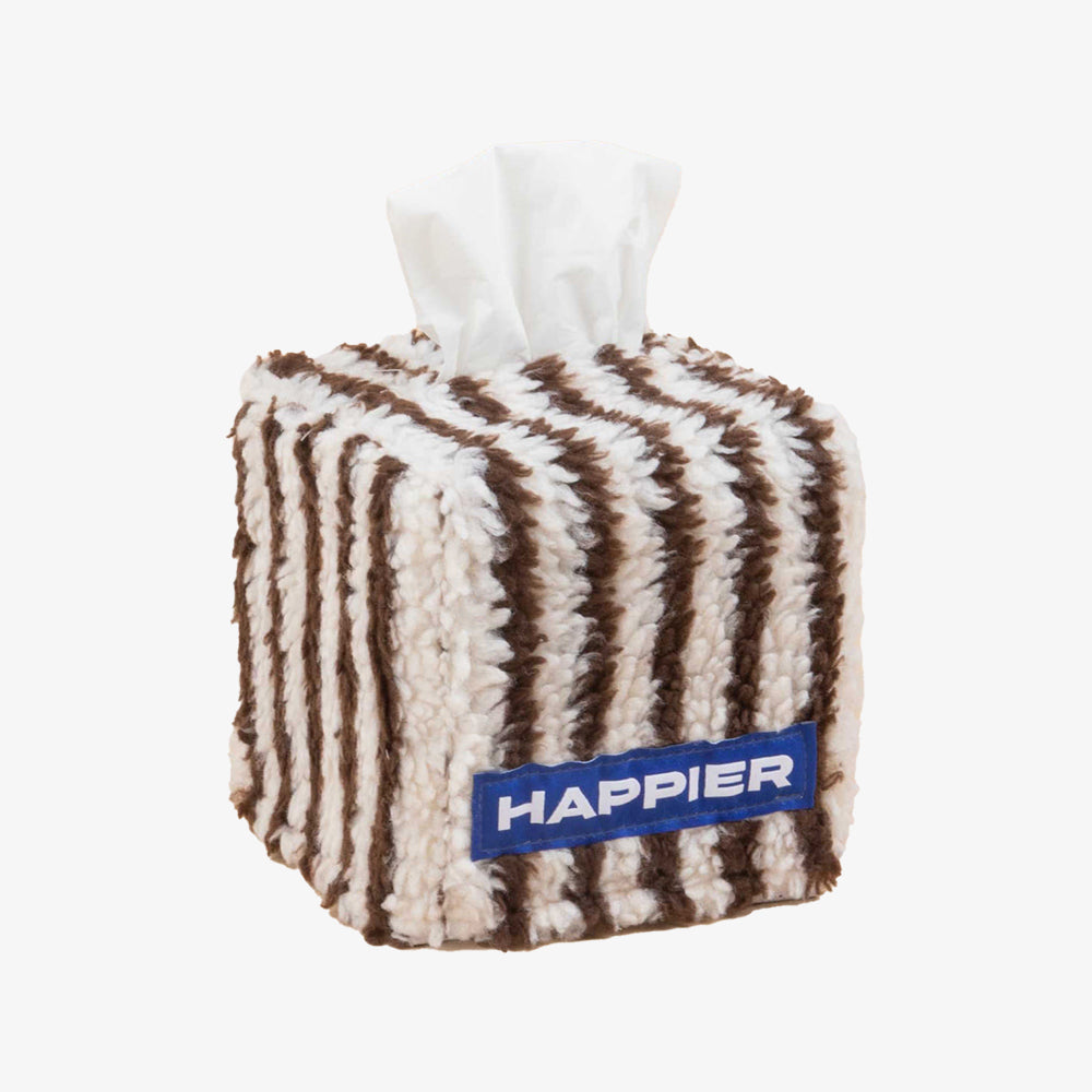 oh lolly day Happier label tissue cover_mini [brown/ivory]