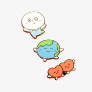 Oh, la journée des bonbons ! [MNNS] Ensemble de badges [monde, queue, cœurs]