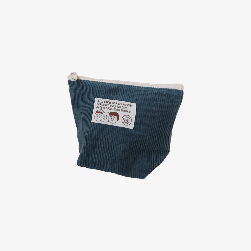 oh lolly day [Pouch] Triangle pouch_Corduroy_S [dusty blue]